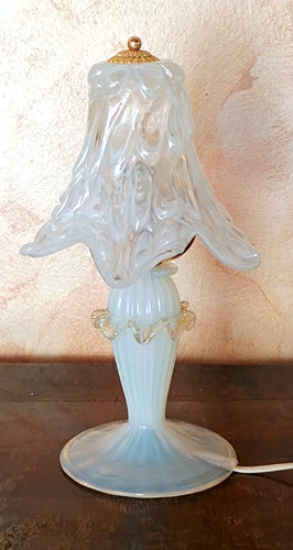 Lampada vetro azzurro - ,