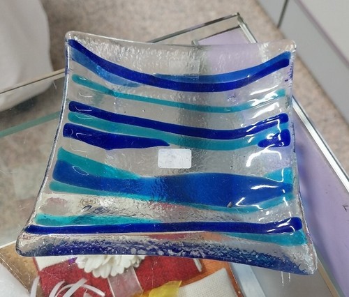 Piattino vetro quadrato