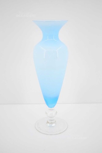Vaso vetro azzurro 25 cm - vaso,