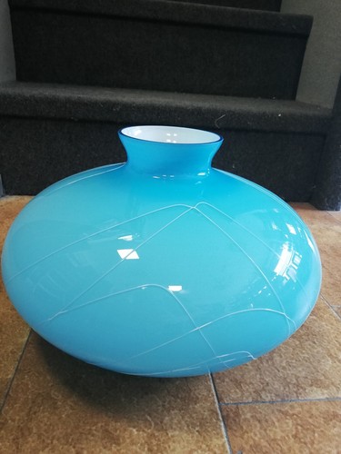 Vaso vetro azzurro - vaso,