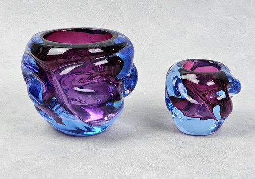 Coppia vasetti murano vetro - vasetti,