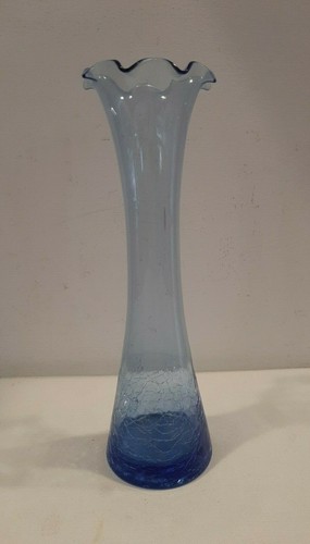 Vecchio vaso vetro azzurro - vaso,