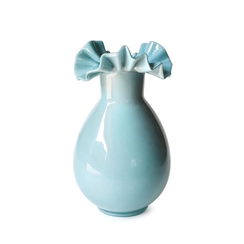 Vaso arredo vetro azzurro 5 - vetro, 26,5