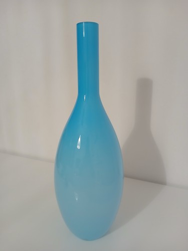 Vaso vetro azzurro - , leonardo