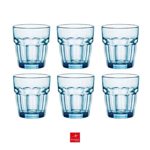 Set bicchieri azzurro - set,