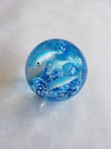 Fermacarte sfera vetro