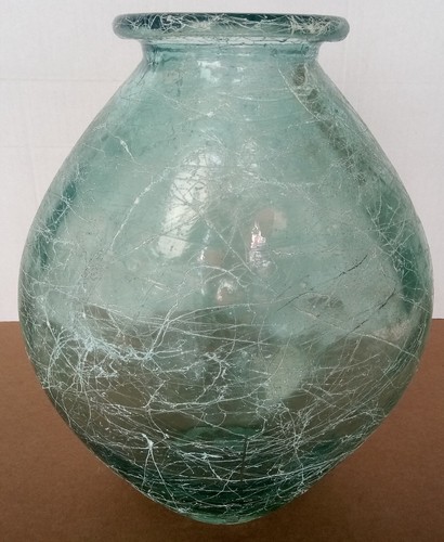 Vaso vetro verde azzurro - vaso, in